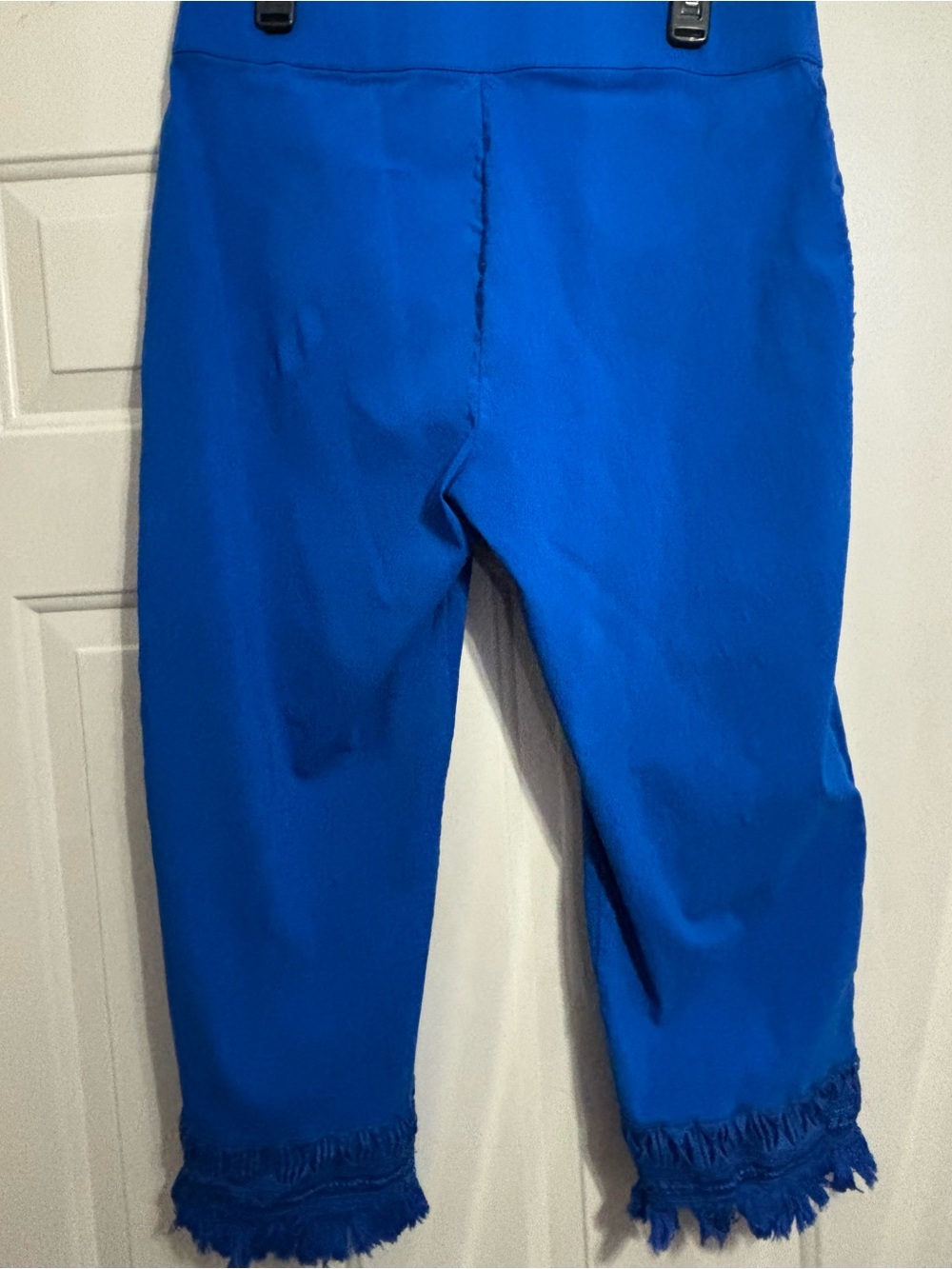 Zac & Rachel Vibrant Cobalt Blue Pull-on Stretchy Chinos with Embroidered Hem